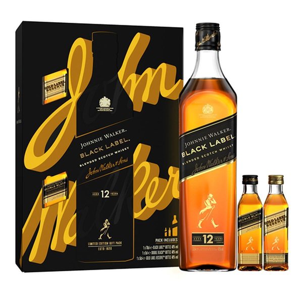 Johnnie Walker Black Label 0.7 с JWGL 0.05 и JWDB 0.05